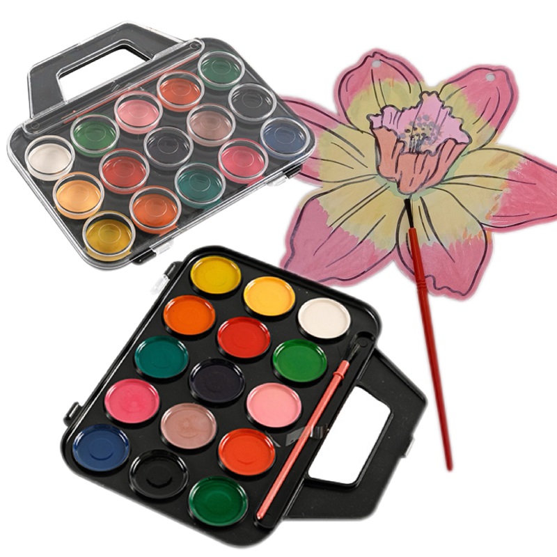 Set de acuarelă semi-uscată de 15 culori pentru studenții la arte